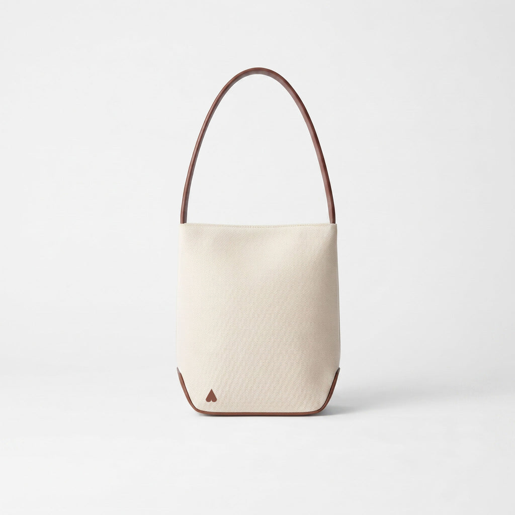 The Edge Medium Canvas and Calfskin Leather Brown