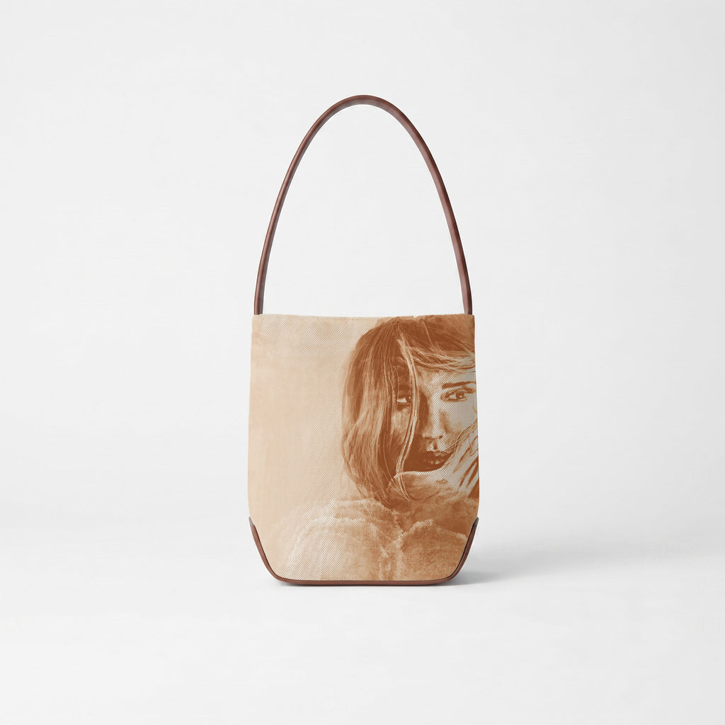 The Edge Medium Canvas and Calfskin Leather Brown