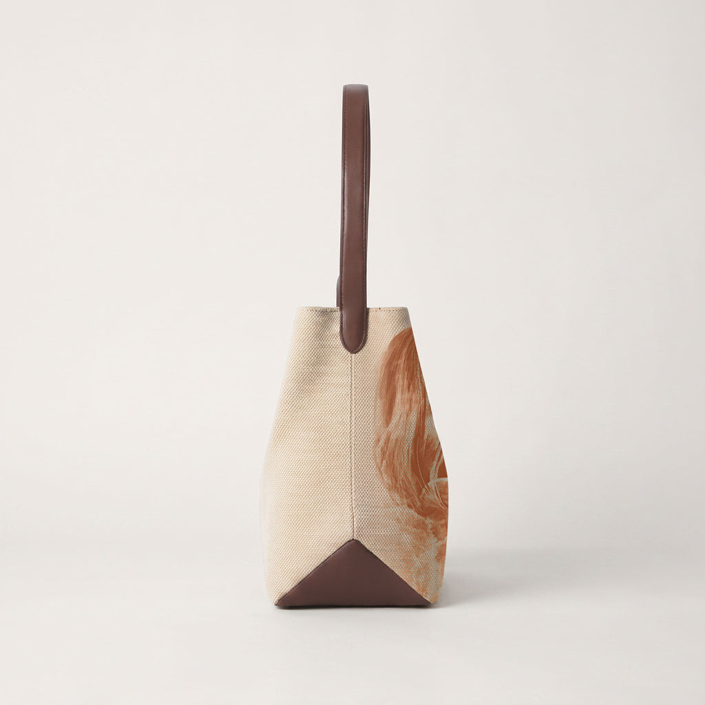 The Edge Medium Canvas and Calfskin Leather Brown