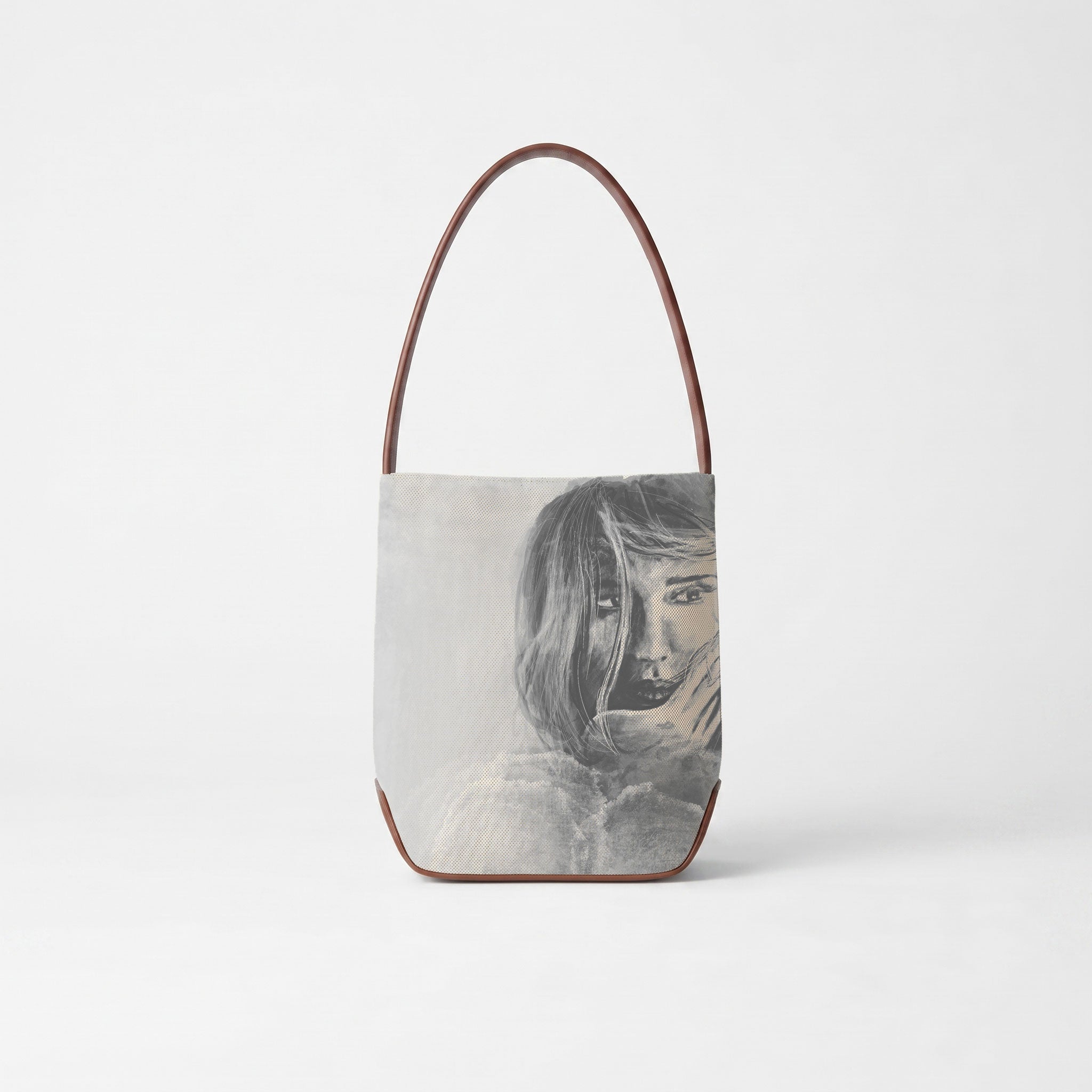 The Edge Medium Canvas and Calfskin Leather Grey