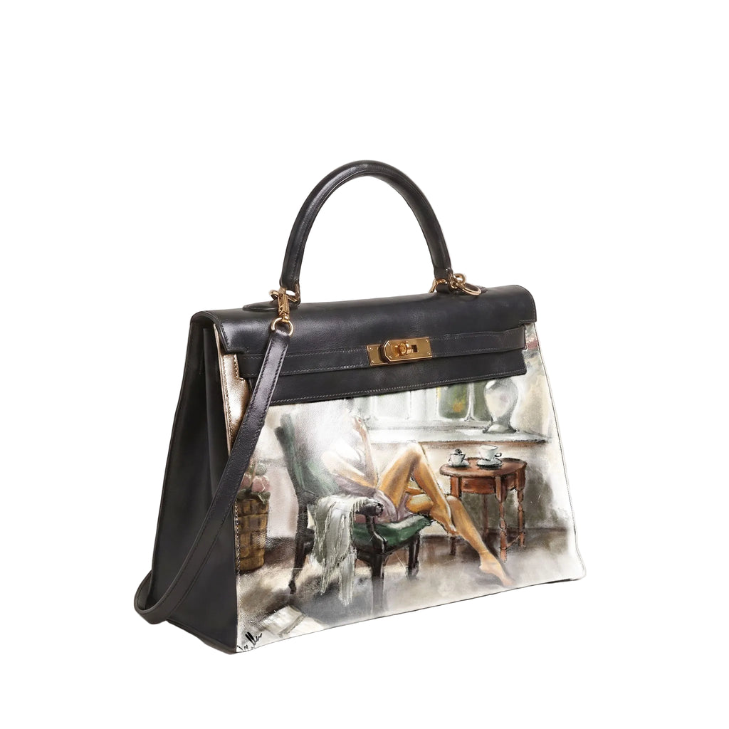 Kali 32 Black Chèvre goatskin Leather