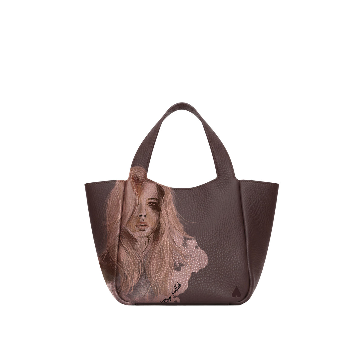 Eve Brown Deerskin Leather Handbag is crafted from supple deerskin leather with a naturally grainy finish and distinguished by a gorgeous artistic front print