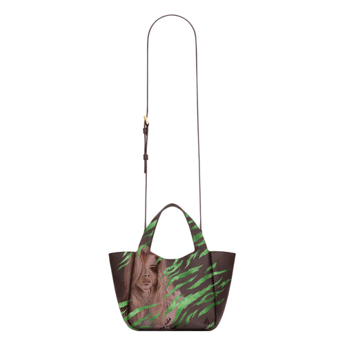 Eve Orange Zebra Handbag is crafted from supple deerskin leather with a naturally grainy finish and distinguished by a gorgeous artistic front print