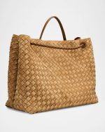 BOTTEGA VENETA ANDIAMO LARGE INTRECCIATO LEATHER & SUEDE TOTE - Image 2